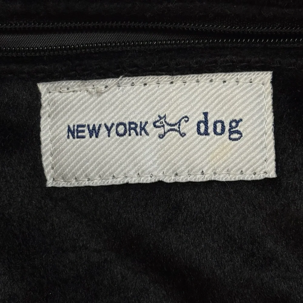 NEW‎ YORK Dog Carrier Hand Held Embroidered Palm Trees Pineapple Bamboo Handle